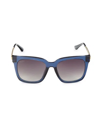 Shop Diff Eyewear Women's Hailey 54mm Rectangle Sunglasses In Navy