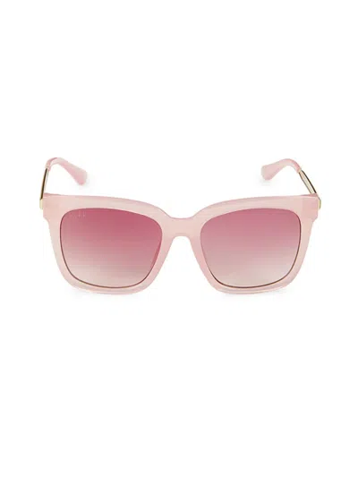 Shop Diff Eyewear Women's 54mm Square Sunglasses In Pink Crystal