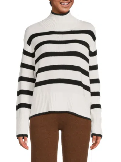 Shop Stitchdrop Women's Brenton Striped Sweater In Winter White