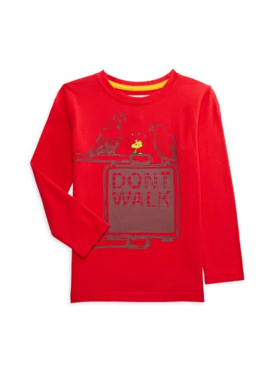 Shop Appaman Little Boy's Peanuts Graphic Tee In Prize Red