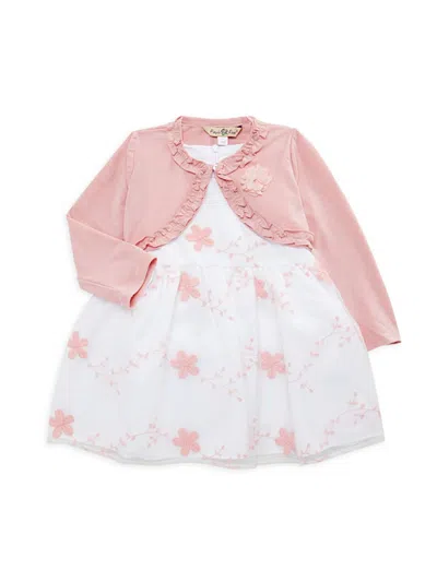Shop Purple Rose Baby Girl's 2-piece Dress & Bolero Jacket Set In Coral
