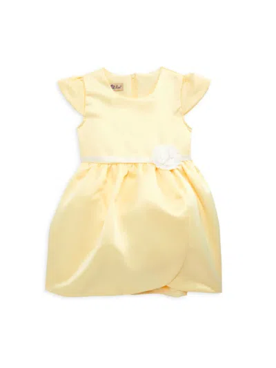 Shop Purple Rose Baby Girl's Roundneck Dress In Yellow