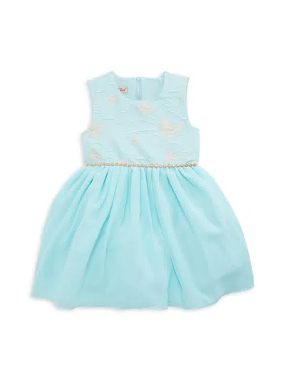 Shop Purple Rose Baby Girl's Print Dress In Blue