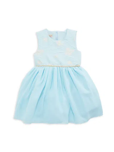 Shop Purple Rose Little Girl's Fit & Flare Dress In Blue