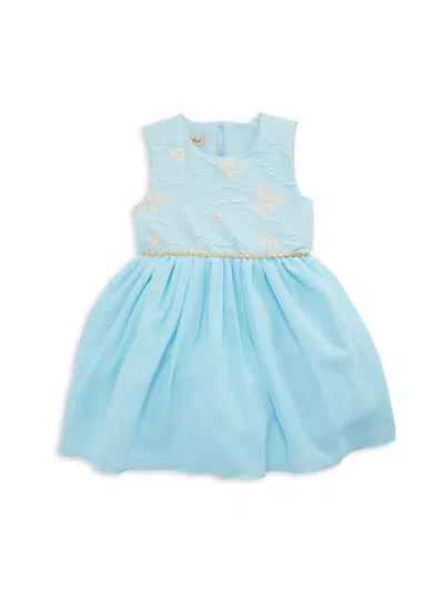 Shop Purple Rose Little Girl's Lace Fit & Flare Dress In Blue