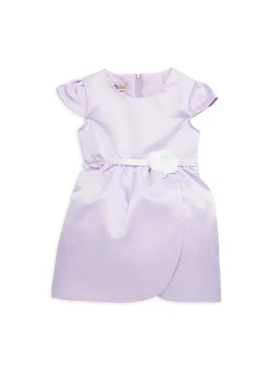 Shop Purple Rose Little Girl's Roundneck Dress In Lilac