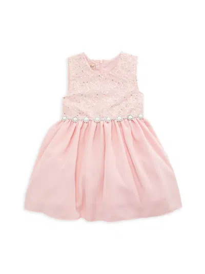 Shop Purple Rose Little Girl's Fit & Flare Dress In Blush