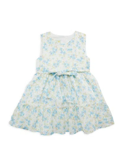 Shop Samara Little Girl's Floral Dress In Blue