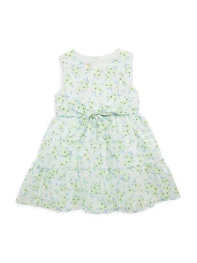 Shop Samara Little Girl's Floral Dress In Green