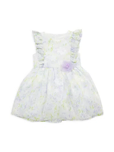 Shop Samara Little Girl's Floral Dress In Lilac
