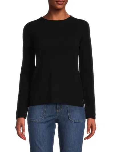 Shop Sofia Cashmere Women's Relaxed Cashmere Sweater In Black