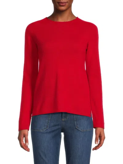Shop Sofia Cashmere Women's Relaxed Cashmere Sweater In Red