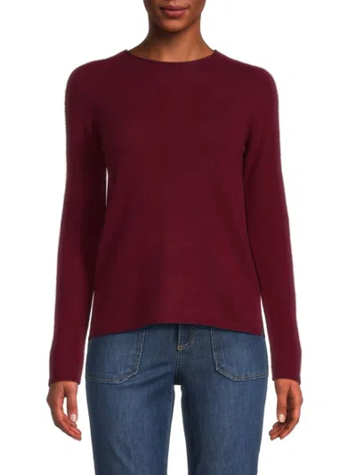 Shop Sofia Cashmere Women's Relaxed Cashmere Sweater In Burgundy
