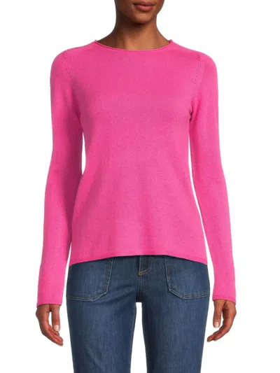 Shop Sofia Cashmere Women's Relaxed Cashmere Sweater In Pink