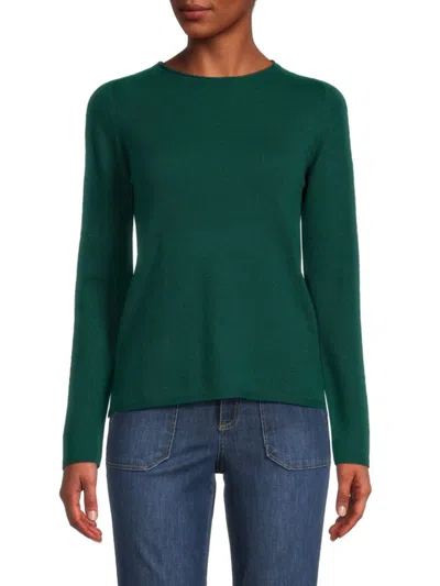 Shop Sofia Cashmere Women's Relaxed Cashmere Sweater In Green