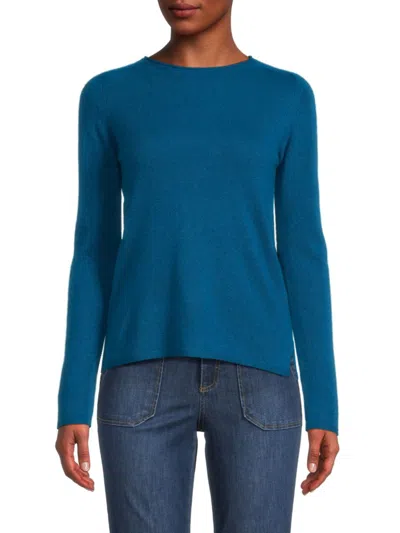 Shop Sofia Cashmere Women's Relaxed Cashmere Sweater In Teal