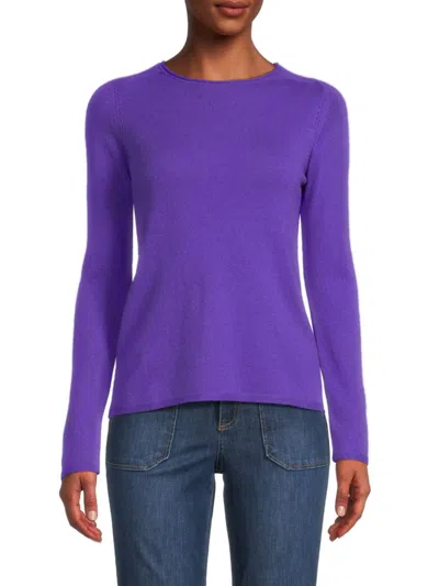 Shop Sofia Cashmere Women's Relaxed Cashmere Sweater In Purple