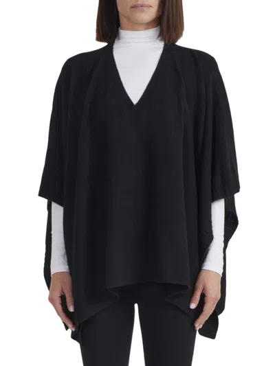 Shop Amicale Women's Cashmere Poncho In Black