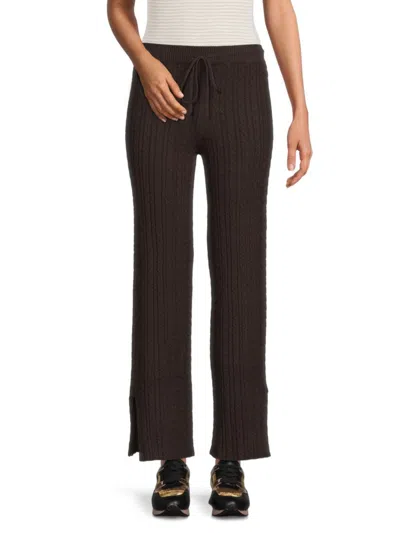 Shop Heartloom Women's Sandy High Rise Cable Knit Pants In Galaxy