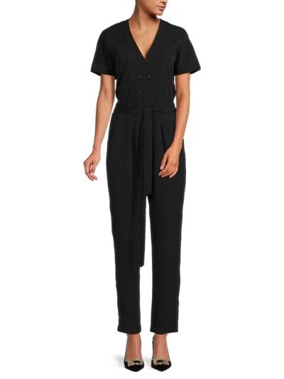 Shop Heartloom Women's Heath Belted Jumpsuit In Black