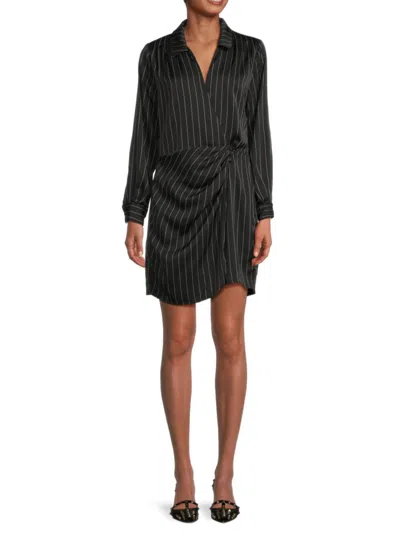 Shop Heartloom Women's Philos Striped Mini Dress In Black