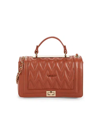 Shop Valentino By Mario Valentino Women's Alice Leather Crossbody Bag In Cinnamon
