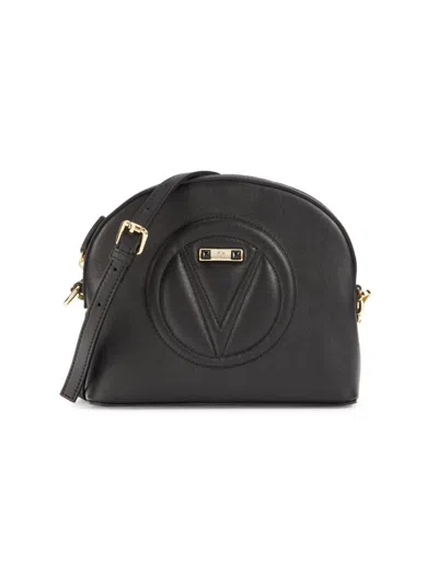Shop Valentino By Mario Valentino Women's Diana Logo Leather Crossbody Bag In Black