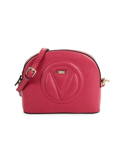 Shop Valentino By Mario Valentino Women's Diana Leather Crossbody Bag In Tango Red