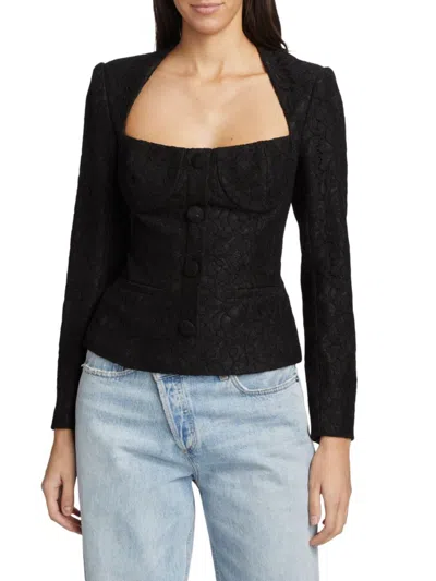 Shop Cami Nyc Women's Samira Lace Blazer In Black