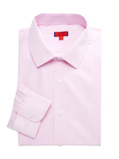 Shop Zanetti Men's Striped Dress Shirt In Pink