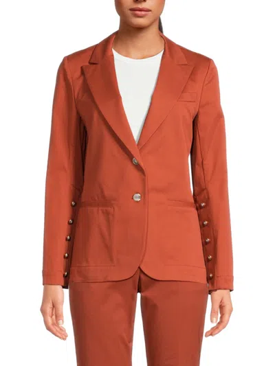 Twp Oversize Stretch Cotton Blazer In Terracotta