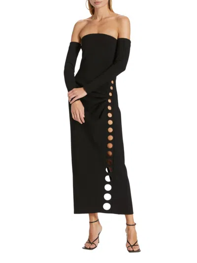 Shop Cult Gaia Women's Capri Strapless Cutout Midi Dress In Black