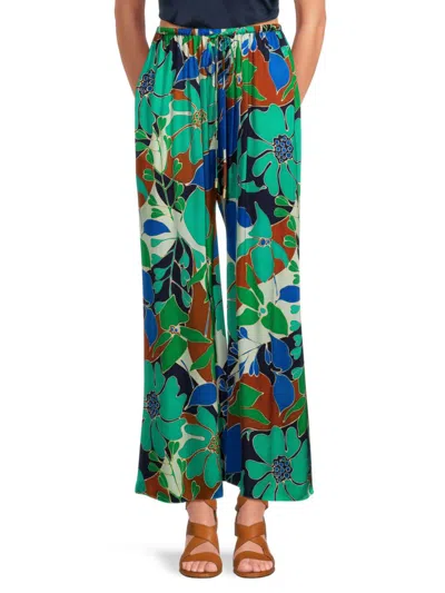 Shop Cult Gaia Women's Alaia Tropical Pants In Green Multicolor