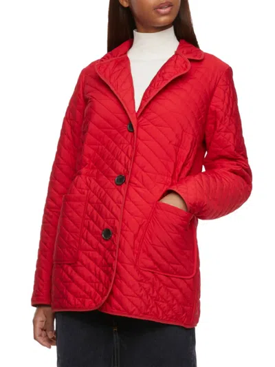 Shop Bernardo Women's Quilted Sportcoat In Poppy