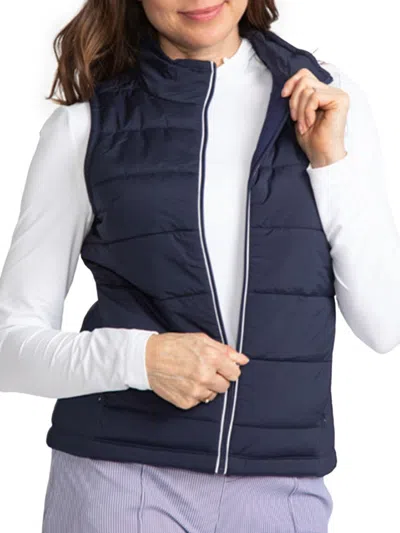 Shop Kinona Women's Take The Chill Off Puffer Vest In Navy