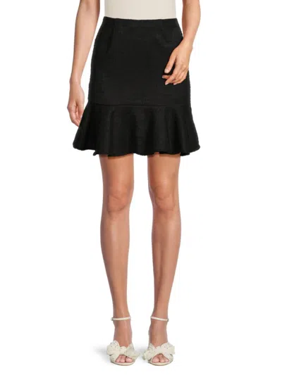 Shop Love Ady Women's Flounce Mini Skirt In Black