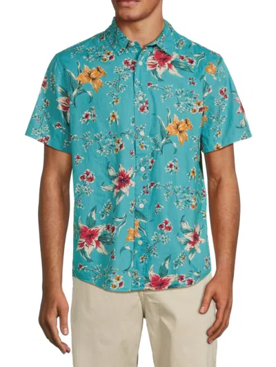 Shop Slate & Stone Men's Floral Shirt In Blue