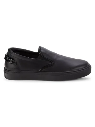 Shop Valentino By Mario Valentino Men's Dino Leather Slip On Sneakers In Black