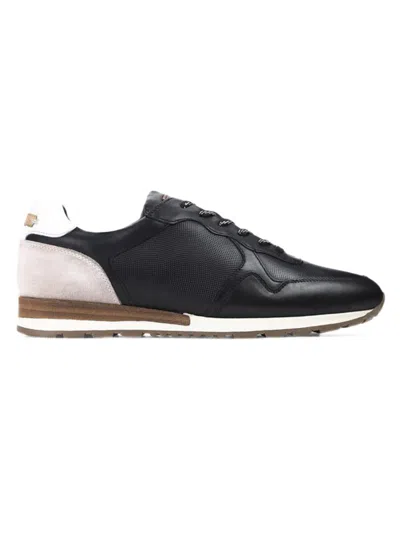 Shop Anthony Veer Men's The West Contrast Leather Sneakers In Black