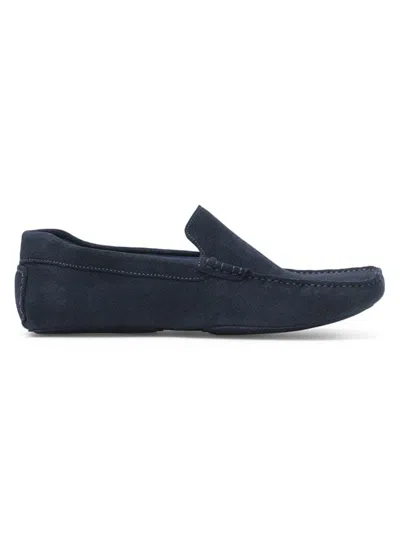 Shop Anthony Veer Men's William House Suede Loafers In Ocean Blue