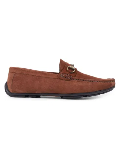 Shop Vellapais Men's Anemone Suede Bit Driving Shoes In Brown
