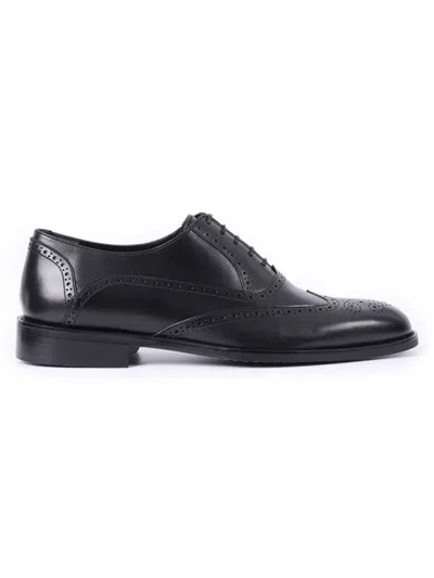 Shop Vellapais Men's Anderson Wingtip Leather Oxford Brogues In Black