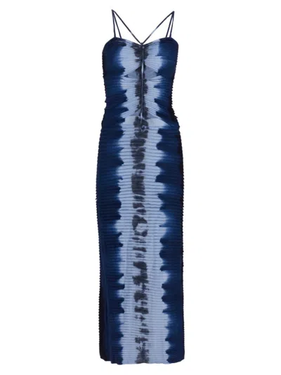 Shop Altuzarra Women's Suberi Tie Dye Cut Out Maxi Dress In Blue