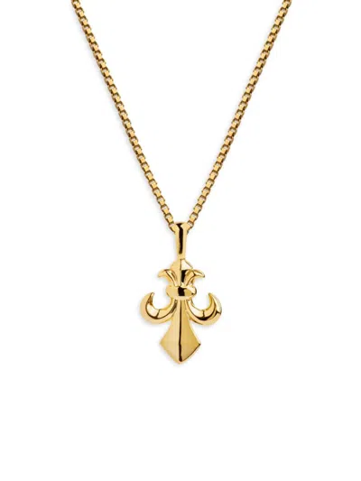 Shop Awe Inspired Women's 14k Gold Vermeil Fleur De Lis Pendant Necklace