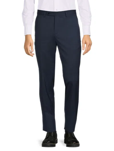 Shop Zanella Men's Curtis Slim Tapered Leg Wool Trousers In Navy