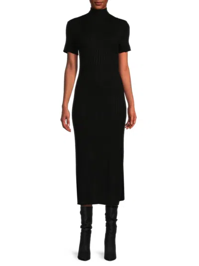 Shop Staud Women's Lilou Wool Blend Sheath Dress In Black