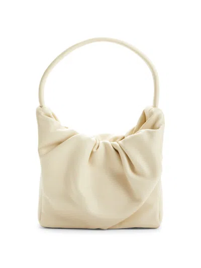 Shop Staud Women's Felix Leather Top Handle Bag In Cream