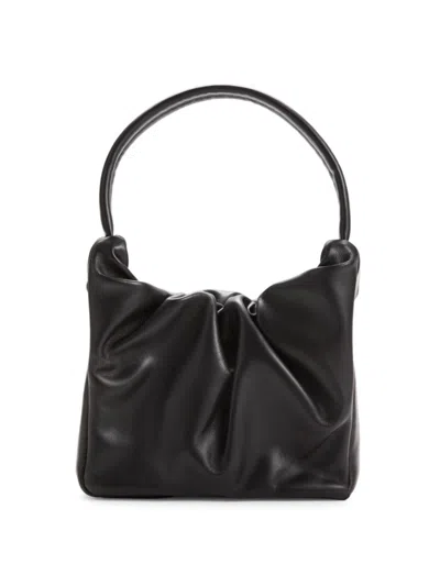 Shop Staud Women's Felix Leather Top Handle Bag In Black