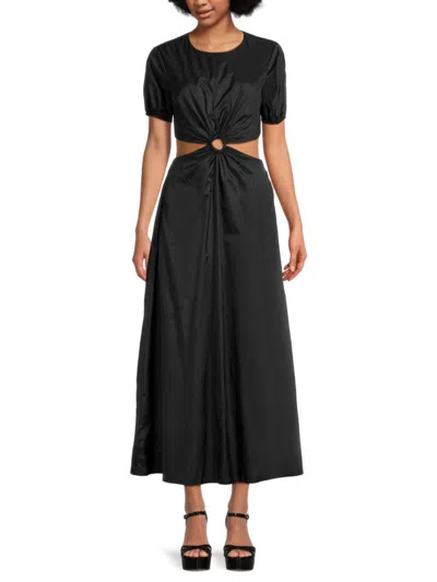 Shop Staud Women's Calypso Cutout Maxi Dress In Black