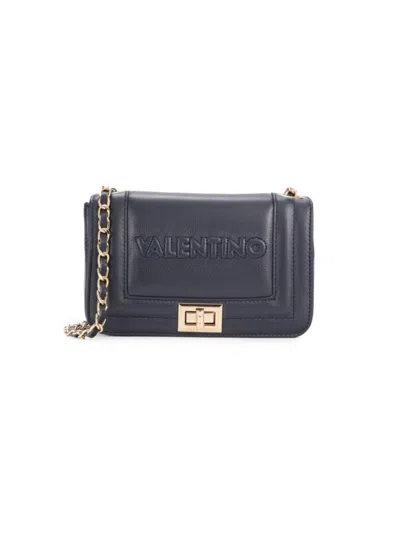 Shop Valentino By Mario Valentino Women's Beatriz Leather Shoulder Bag In Midnight Blue